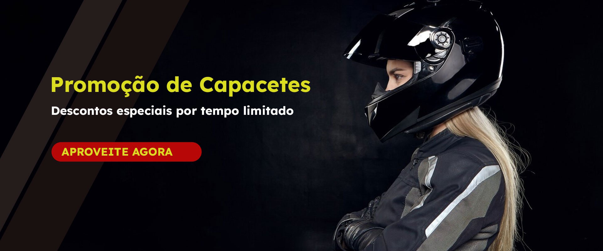 Promoção de capacetes - 50% OFF
