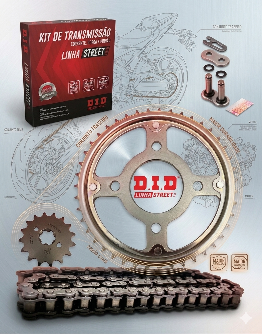 Kit Relação Fan 125 Titan 125 Cargo 125 Com Retentor - DID