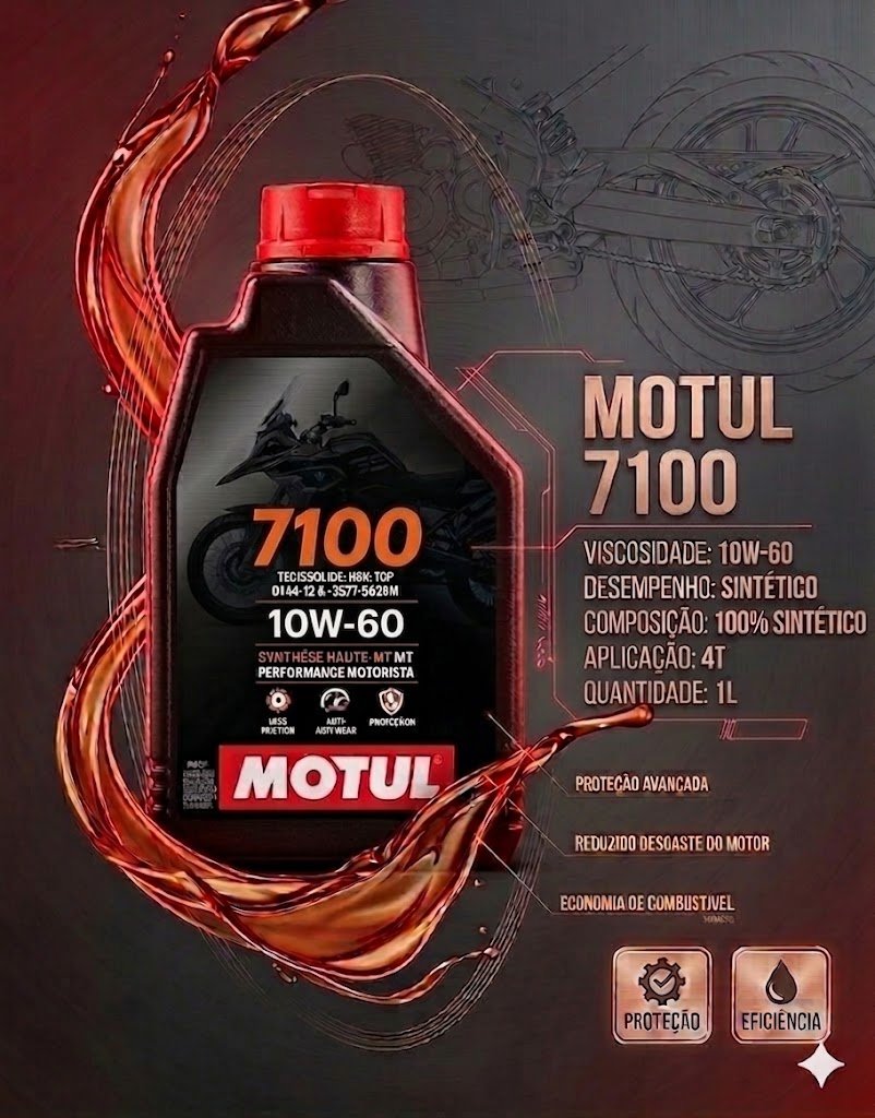 Óleo Motul 7100 10w60 4t 100% Sintético 1lt
