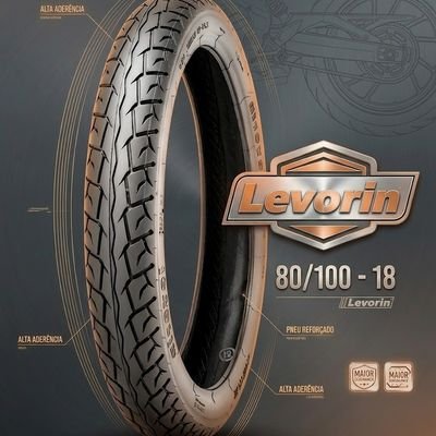 Pneu Moto Levorin Aro 18 Matrix 80/100-18 57P TL - Dianteiro