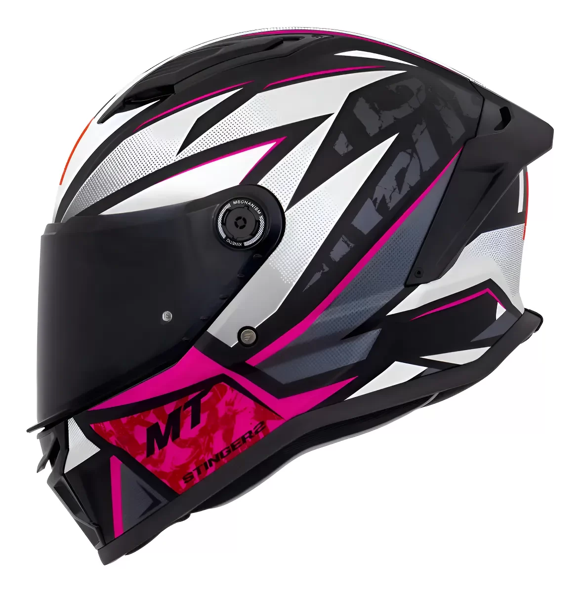 Capacete MT Stinger 2 – Rush B18 Pink Fluor Matte