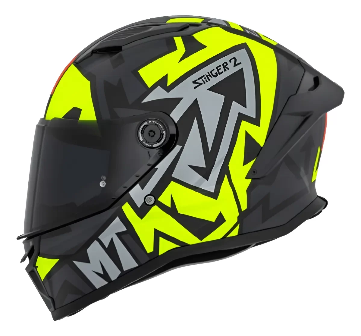 Capacete MT Stinger 2 – Meld B3 Yellow Fluor Matte