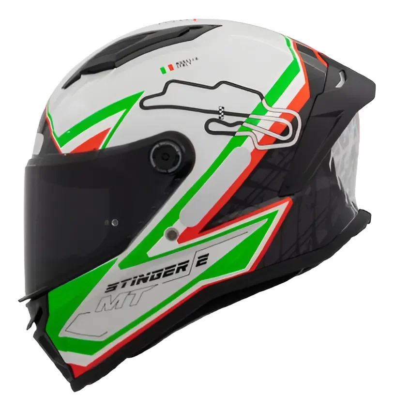 Capacete MT Stinger 2 – Grand Prix A0 Italy Gloss