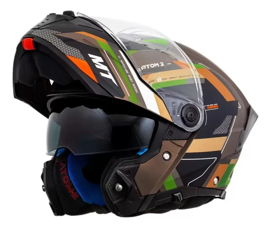Capacete MT Atom 2 SV – Bast A6 Green Matte
