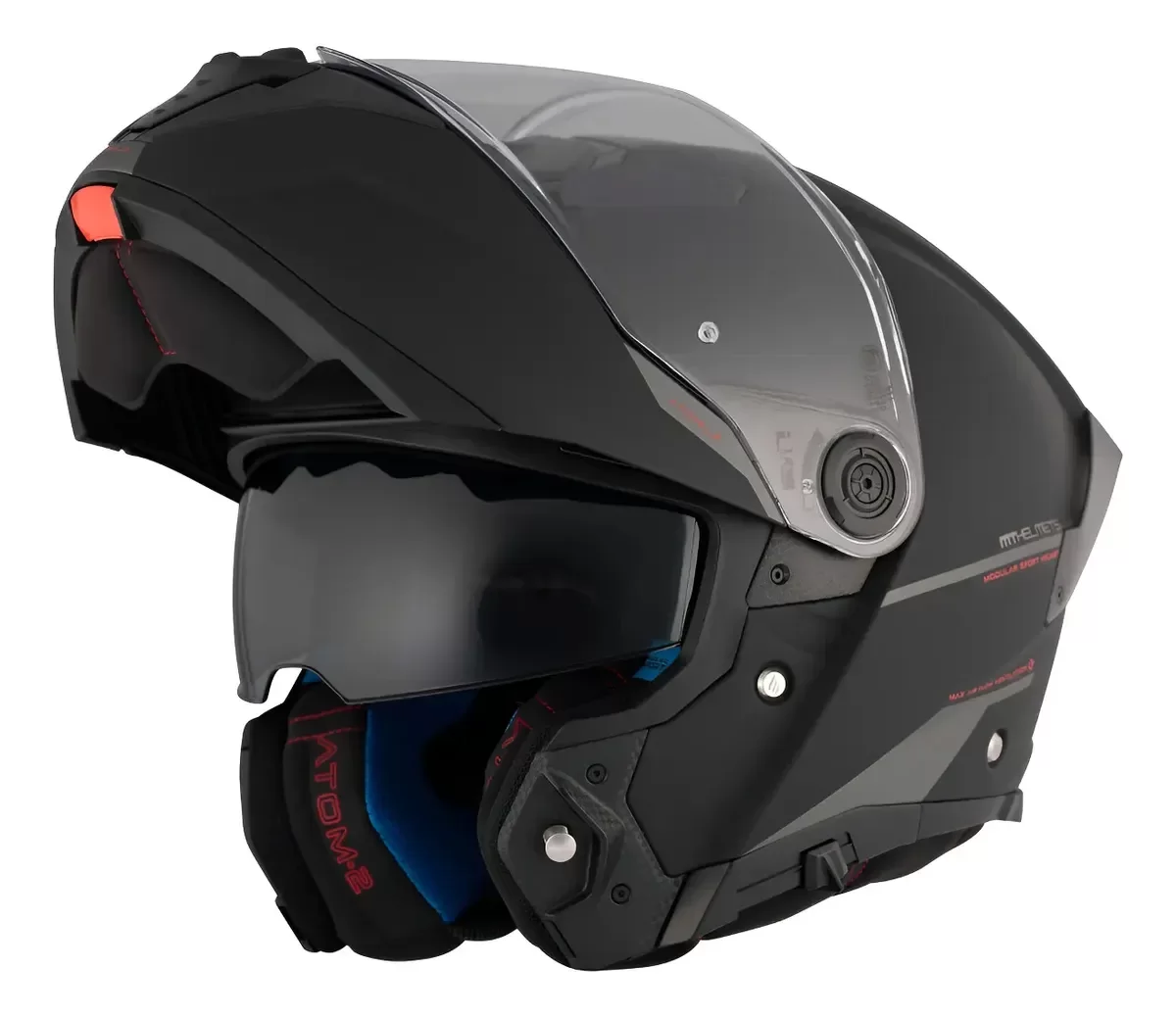 Capacete MT Atom 2 SV – Solid A1 Black Matte