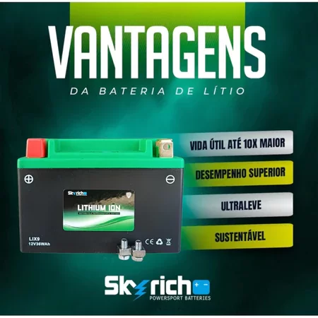 Bateria Skyrich Lítio 12V 14Ah LIX14 - Imagem 3